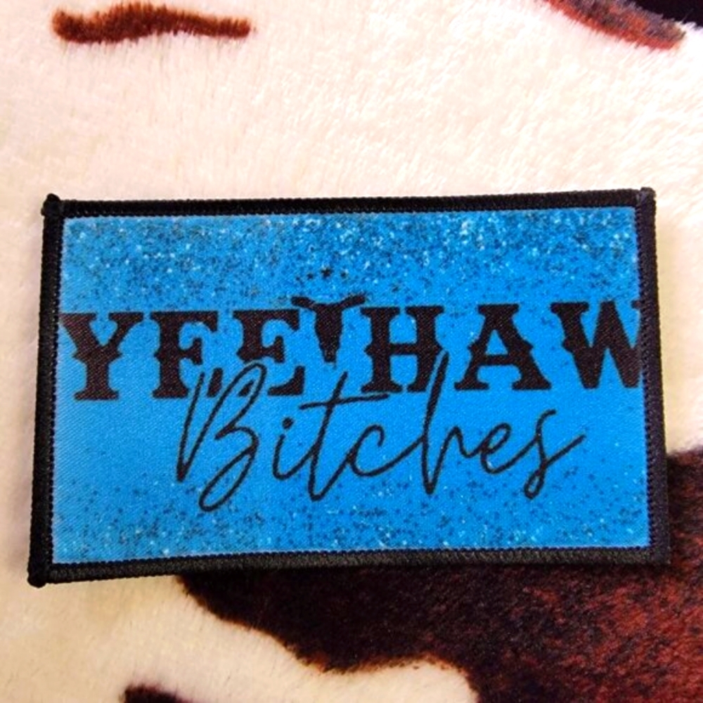 Yee Haw Western Sublimation DYI Fabric Hat Patch Glue Iron On Sew Hat Patch
